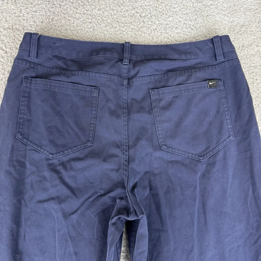 Nike Pants Womens Adult 10‎ Medium Blue Swoosh Logo Dri Fit Casual Comfort 31x28
